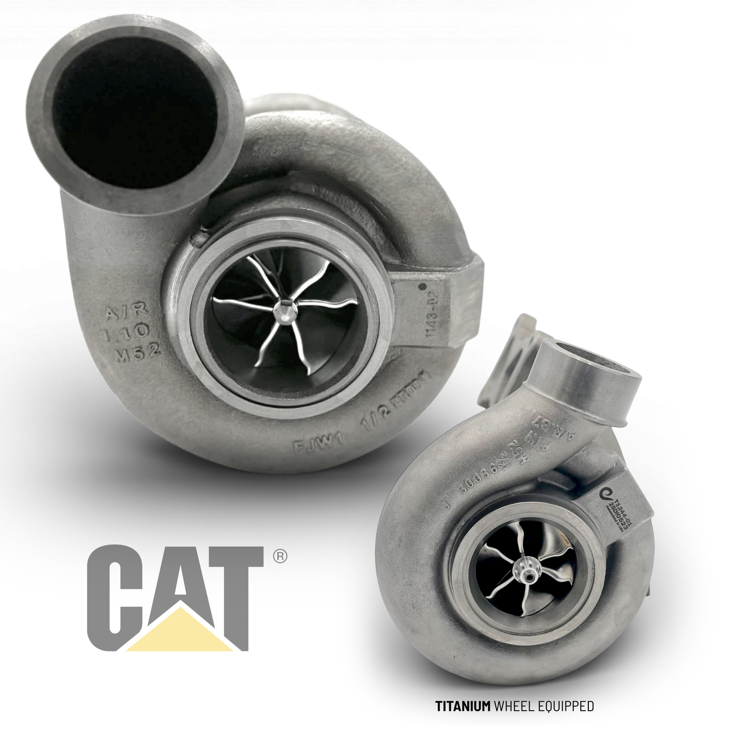 CAT ACERT Titanium 80mm High-Pressure Compound TCT Turbo Upgrade - Supports 1,500HP