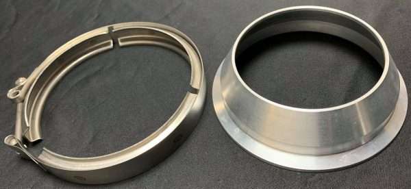 Aluminum V-band Flange And Clamp Kit 5″ To 4″ Outlet