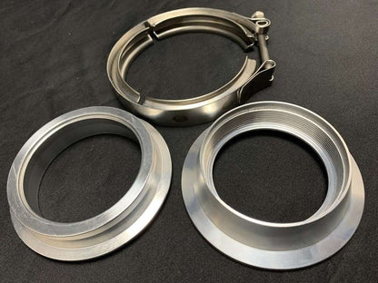 V-Band Flange FLAT FACE Aluminum Threaded for Gen 4 Tunable Cover And Clamp Kit